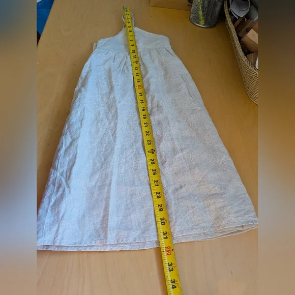 WILFRED ARITZIA Lover Linen Babydoll Mini Dress 100% Linen Size Large - Picture 16 of 16